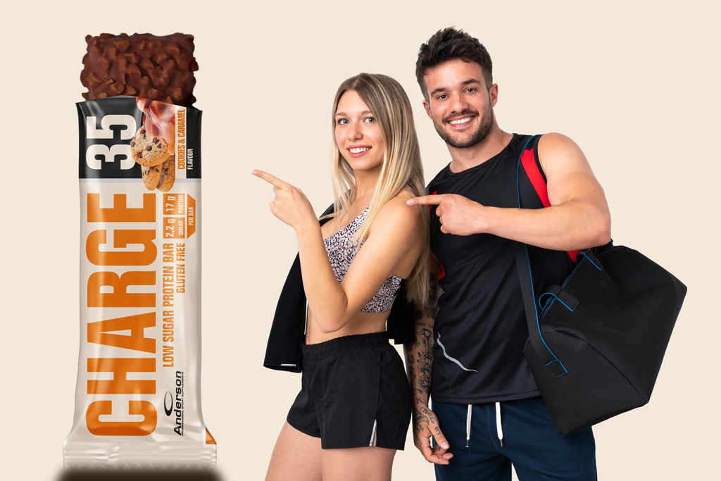 Barretta proteica CHARGE 35 al gusto Cookies & Caramel